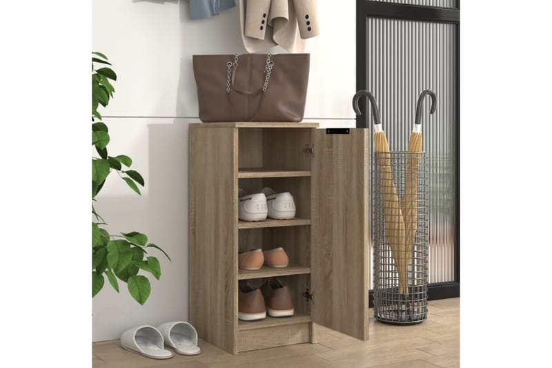 beBasic Skoskap sonoma eik 30x35x70 cm konstruert tre - Brun - Oppbevaring - Skooppbevaring - Skoskap