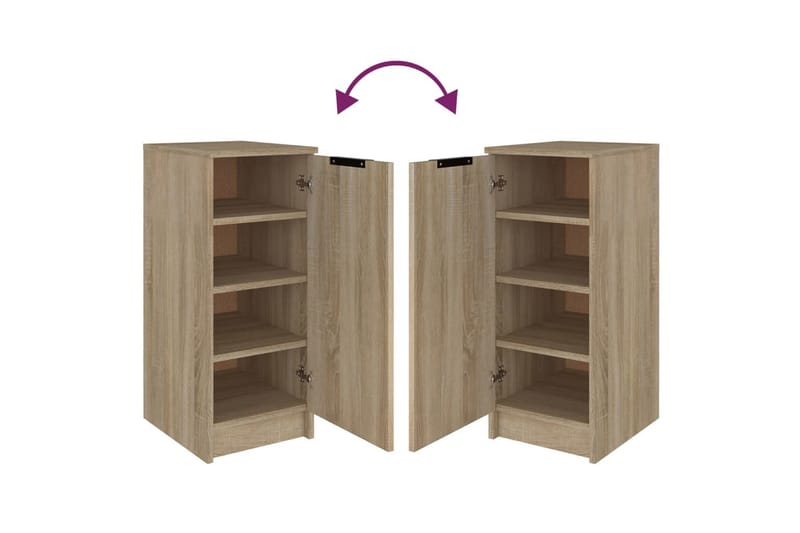 beBasic Skoskap sonoma eik 30x35x70 cm konstruert tre - Brun - Oppbevaring - Skooppbevaring - Skoskap
