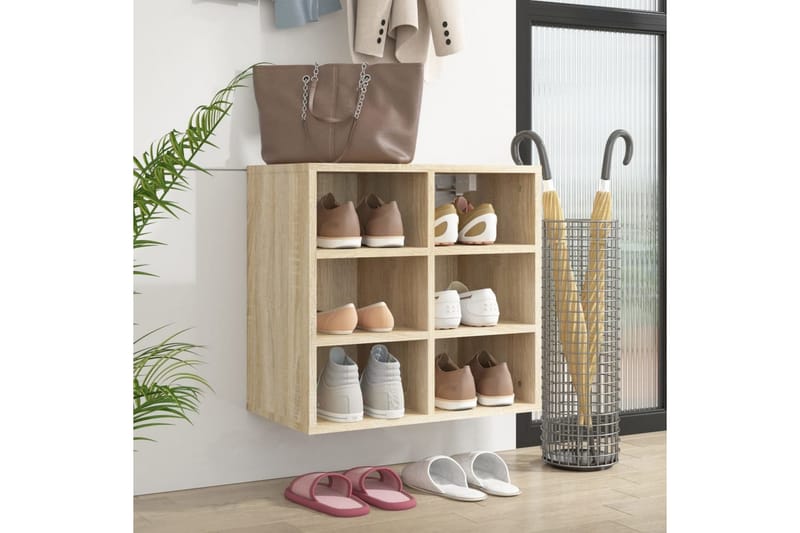 beBasic Skoskap sonoma eik 52,5x30x50 cm - Brun - Oppbevaring - Skooppbevaring - Skoskap