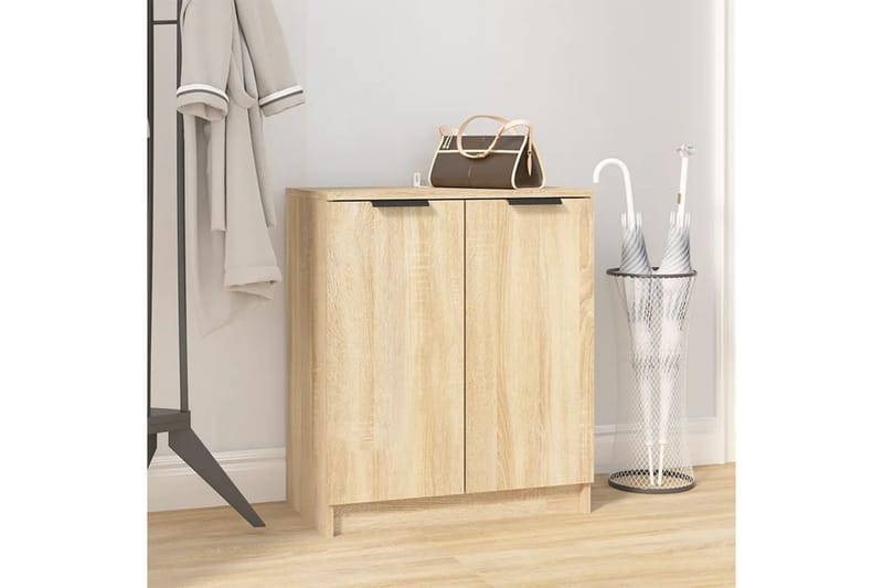 beBasic Skoskap sonoma eik 59x35x70 cm konstruert tre - Brun - Oppbevaring - Skooppbevaring - Skoskap