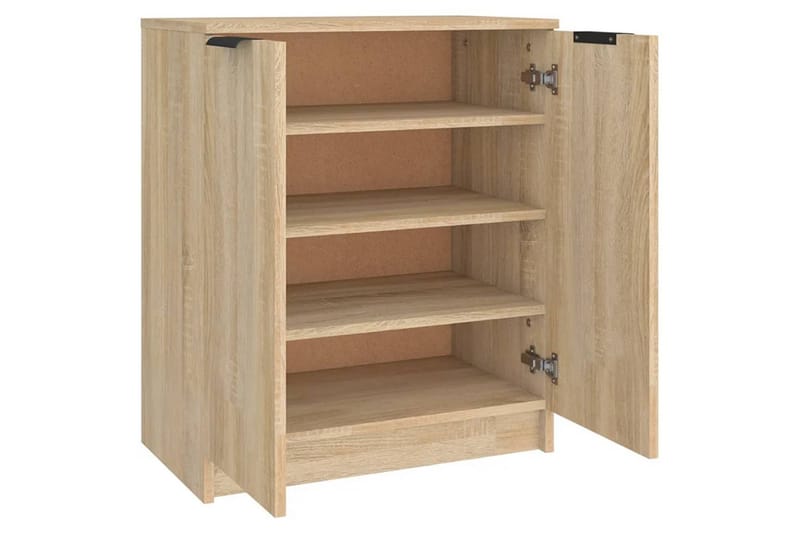 beBasic Skoskap sonoma eik 59x35x70 cm konstruert tre - Brun - Oppbevaring - Skooppbevaring - Skoskap