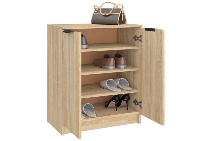 beBasic Skoskap sonoma eik 59x35x70 cm konstruert tre - Brun - Oppbevaring - Skooppbevaring - Skoskap