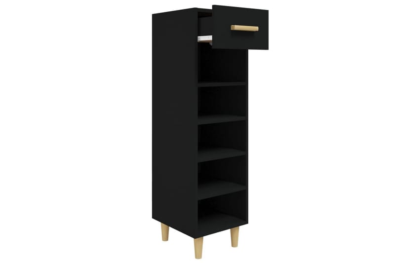 beBasic Skoskap svart 30x35x105 cm konstruert tre - Svart - Oppbevaring - Skooppbevaring - Skoskap