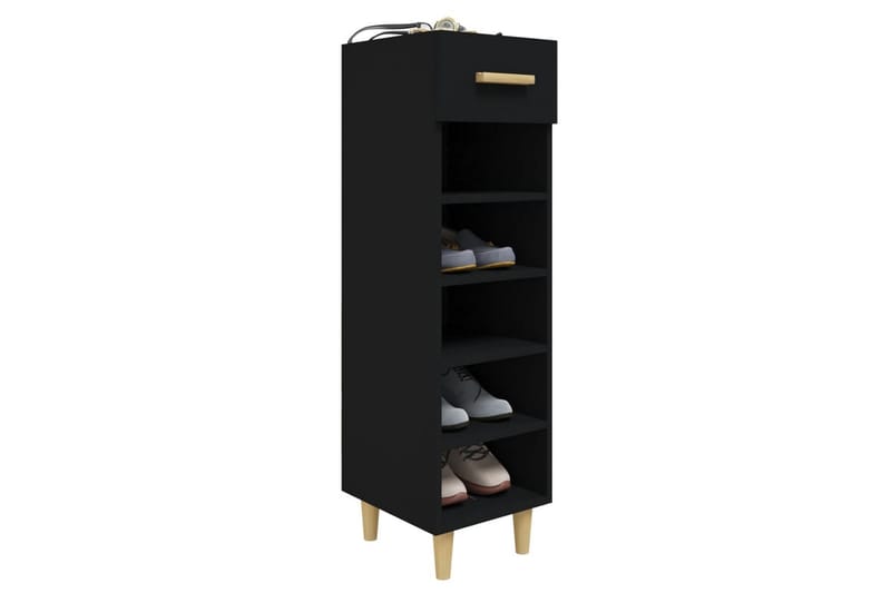 beBasic Skoskap svart 30x35x105 cm konstruert tre - Svart - Oppbevaring - Skooppbevaring - Skoskap