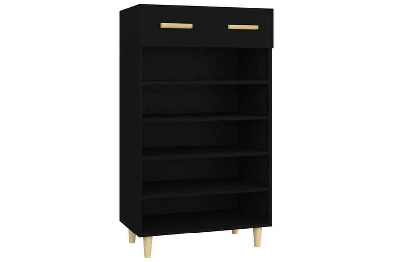 beBasic Skoskap svart 60x35x105 cm konstruert tre - Svart - Oppbevaring - Skooppbevaring - Skoskap