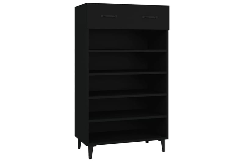 beBasic Skoskap svart 60x35x105 cm konstruert tre - Svart - Oppbevaring - Skooppbevaring - Skoskap