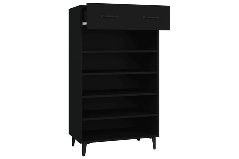 beBasic Skoskap svart 60x35x105 cm konstruert tre - Svart - Oppbevaring - Skooppbevaring - Skoskap
