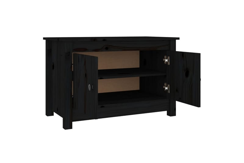 beBasic Skoskap svart 70x38x45,5 cm heltre furu - Svart - Oppbevaring - Skooppbevaring - Skoskap