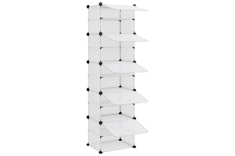beBasic Skostativ gjennomsiktig 44x31,5x153,5 cm PP - Gjennomsiktig - Oppbevaring - Skooppbevaring