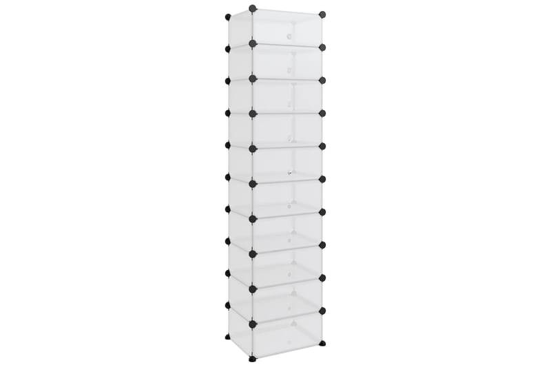 beBasic Skostativ gjennomsiktig 44x32x174 cm PP - Gjennomsiktig - Oppbevaring - Skooppbevaring