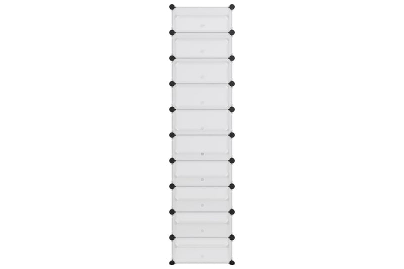 beBasic Skostativ gjennomsiktig 44x32x174 cm PP - Gjennomsiktig - Oppbevaring - Skooppbevaring