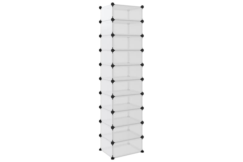 beBasic Skostativ gjennomsiktig 44x32x174 cm PP - Gjennomsiktig - Oppbevaring - Skooppbevaring