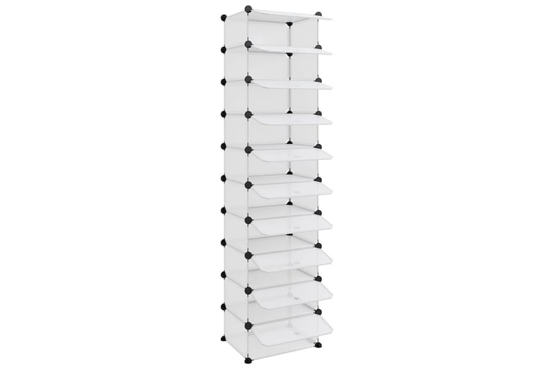 beBasic Skostativ gjennomsiktig 44x32x174 cm PP - Gjennomsiktig - Oppbevaring - Skooppbevaring