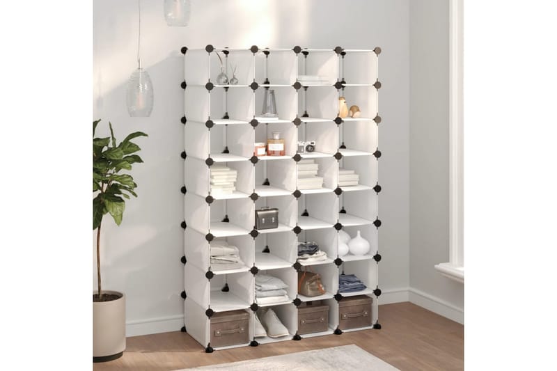 beBasic Skostativ gjennomsiktig 93x36,5x140 cm PP - Gjennomsiktig - Oppbevaring - Skooppbevaring