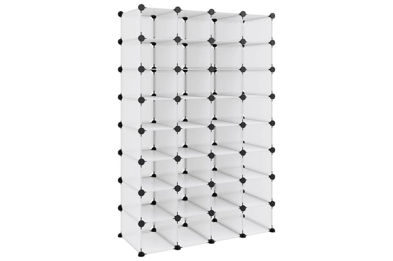 beBasic Skostativ gjennomsiktig 93x36,5x140 cm PP - Gjennomsiktig - Oppbevaring - Skooppbevaring