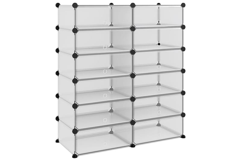 beBasic Skostativ gjennomsiktig 94,5x36,5x106 cm PP - Gjennomsiktig - Oppbevaring - Skooppbevaring