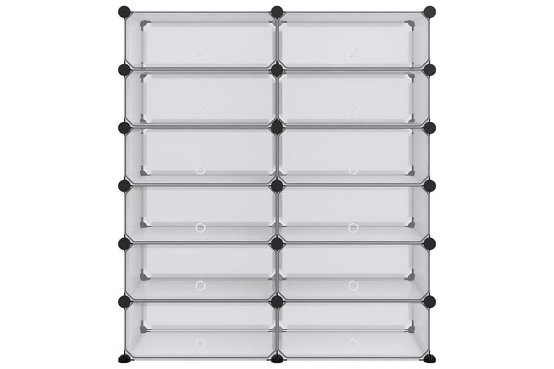 beBasic Skostativ gjennomsiktig 94,5x36,5x106 cm PP - Gjennomsiktig - Oppbevaring - Skooppbevaring