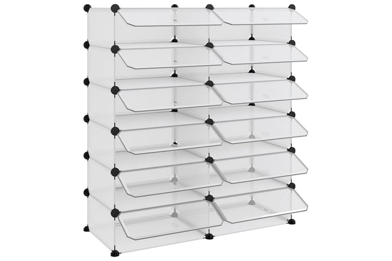 beBasic Skostativ gjennomsiktig 94,5x36,5x106 cm PP - Gjennomsiktig - Oppbevaring - Skooppbevaring