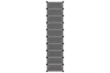 beBasic Skostativ svart 44x32x174 cm PP - Svart - Oppbevaring - Skooppbevaring