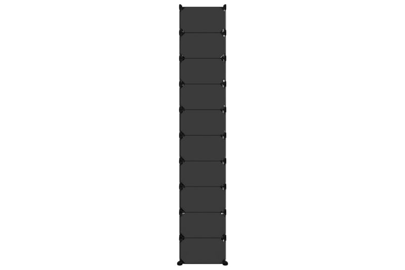 beBasic Skostativ svart 44x32x174 cm PP - Svart - Gangoppbevaring - Skooppbevaring - Skohylle & skostativ