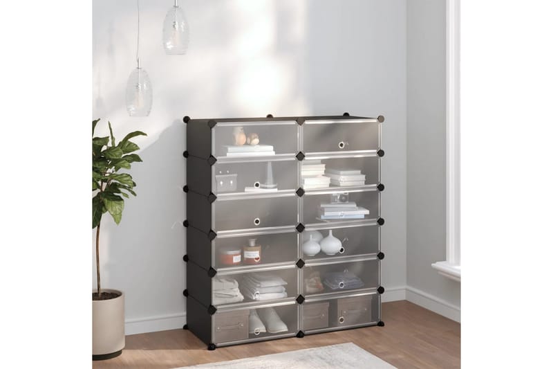beBasic Skostativ svart 94,5x36,5x106 cm PP - Svart - Oppbevaring - Skooppbevaring