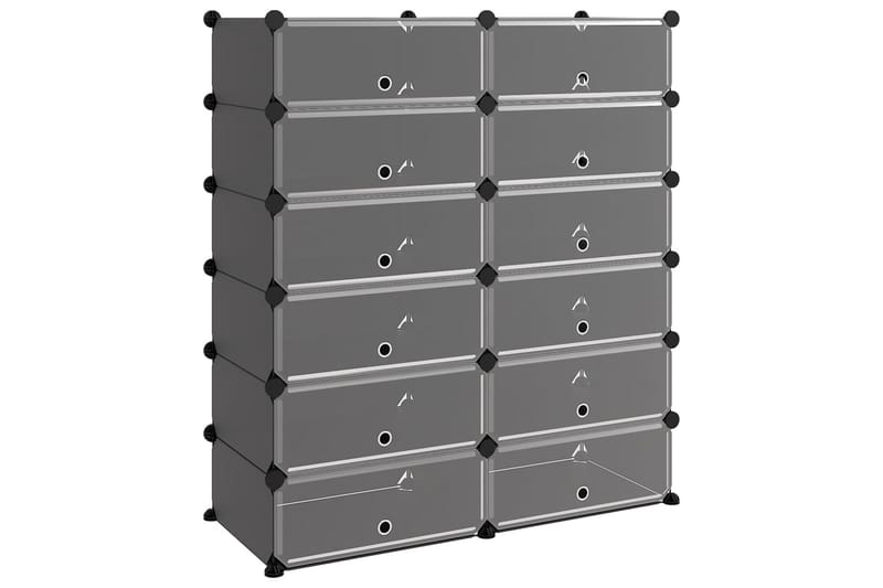 beBasic Skostativ svart 94,5x36,5x106 cm PP - Svart - Oppbevaring - Skooppbevaring