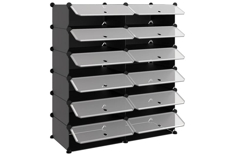 beBasic Skostativ svart 94,5x36,5x106 cm PP - Svart - Oppbevaring - Skooppbevaring