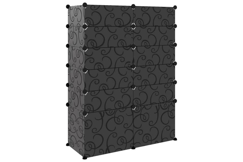 beBasic Skostativ svart 94x37x125 cm PP - Svart - Oppbevaring - Skooppbevaring