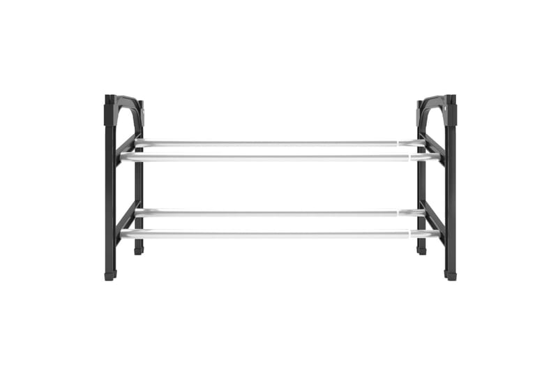 beBasic Uttrekkbart skostativ med 2 hyller 119x24x37 cm - Svart - Oppbevaring - Skooppbevaring