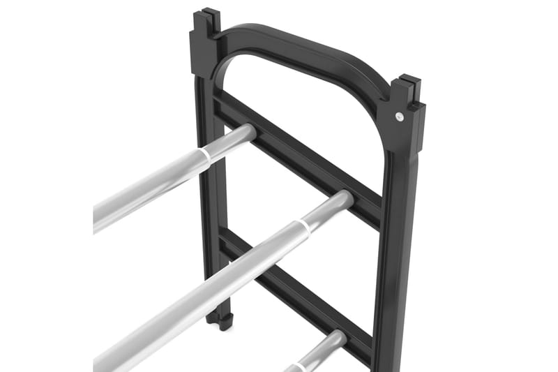 beBasic Uttrekkbart skostativ med 2 hyller 119x24x37 cm - Svart - Oppbevaring - Skooppbevaring