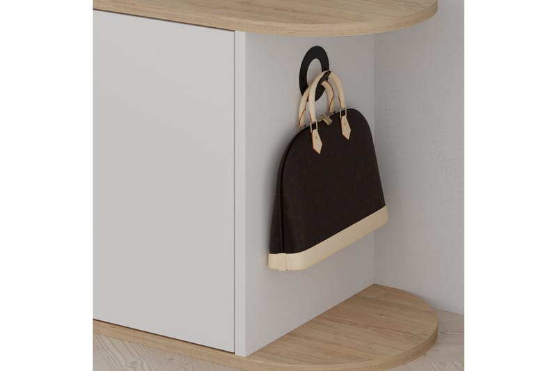 Berriaren Skoskap 104 cm - Eik/Hvit - Oppbevaring - Skooppbevaring - Skoskap