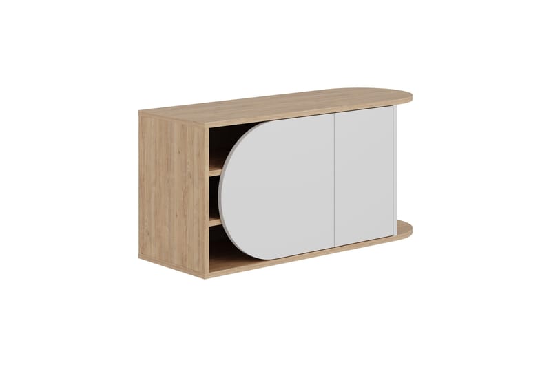 Berriaren Skoskap 104 cm - Eik/Hvit - Oppbevaring - Skooppbevaring - Skoskap
