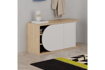 Berriaren Skoskap 104 cm - Eik/Hvit - Oppbevaring - Skooppbevaring