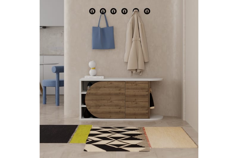 Berriaren Skoskap 104 cm - Hvit - Oppbevaring - Skooppbevaring