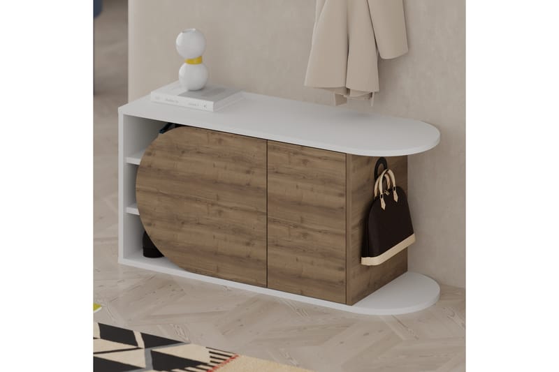 Berriaren Skoskap 104 cm - Hvit - Oppbevaring - Skooppbevaring