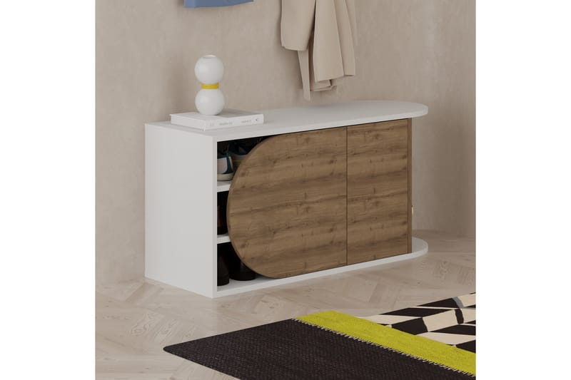 Berriaren Skoskap 104 cm - Hvit - Oppbevaring - Skooppbevaring