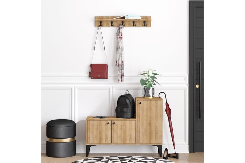 Caetano Skoskap skap 100x35 cm - Natur - Oppbevaring - Skooppbevaring - Skoskap