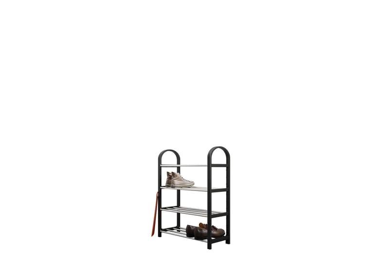 Cencja Skohylle 50x18 cm - Svart / Sølv - Oppbevaring - Skooppbevaring