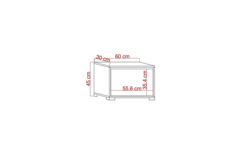 Comfortale Skoskap 60 cm - Natur/Hvit - Oppbevaring - Skooppbevaring - Skoskap