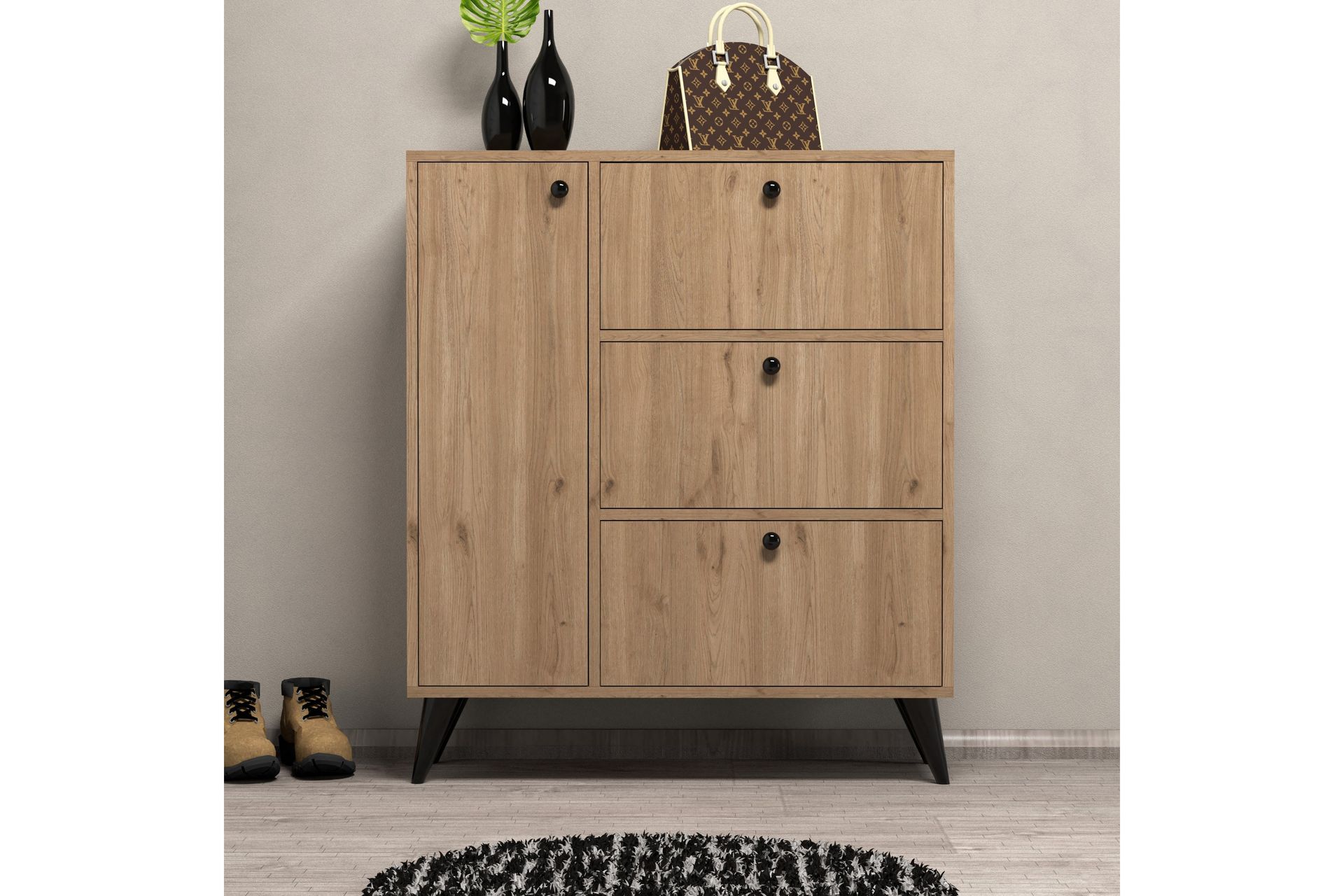 Conin Skoskap 35x90 cm - Natur - Oppbevaring - Skooppbevaring - Skoskap