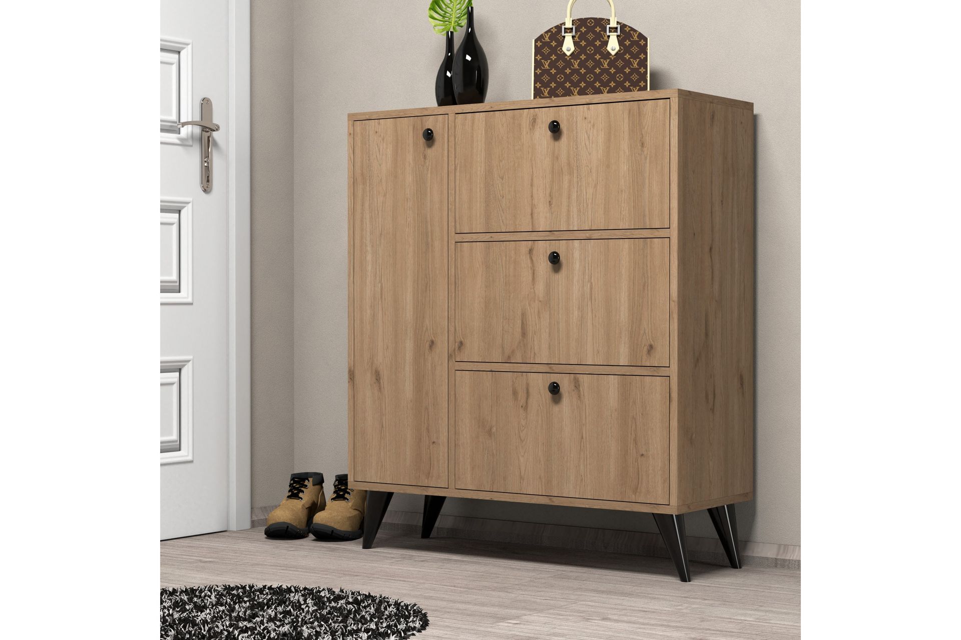 Conin Skoskap 35x90 cm - Natur - Oppbevaring - Skooppbevaring - Skoskap