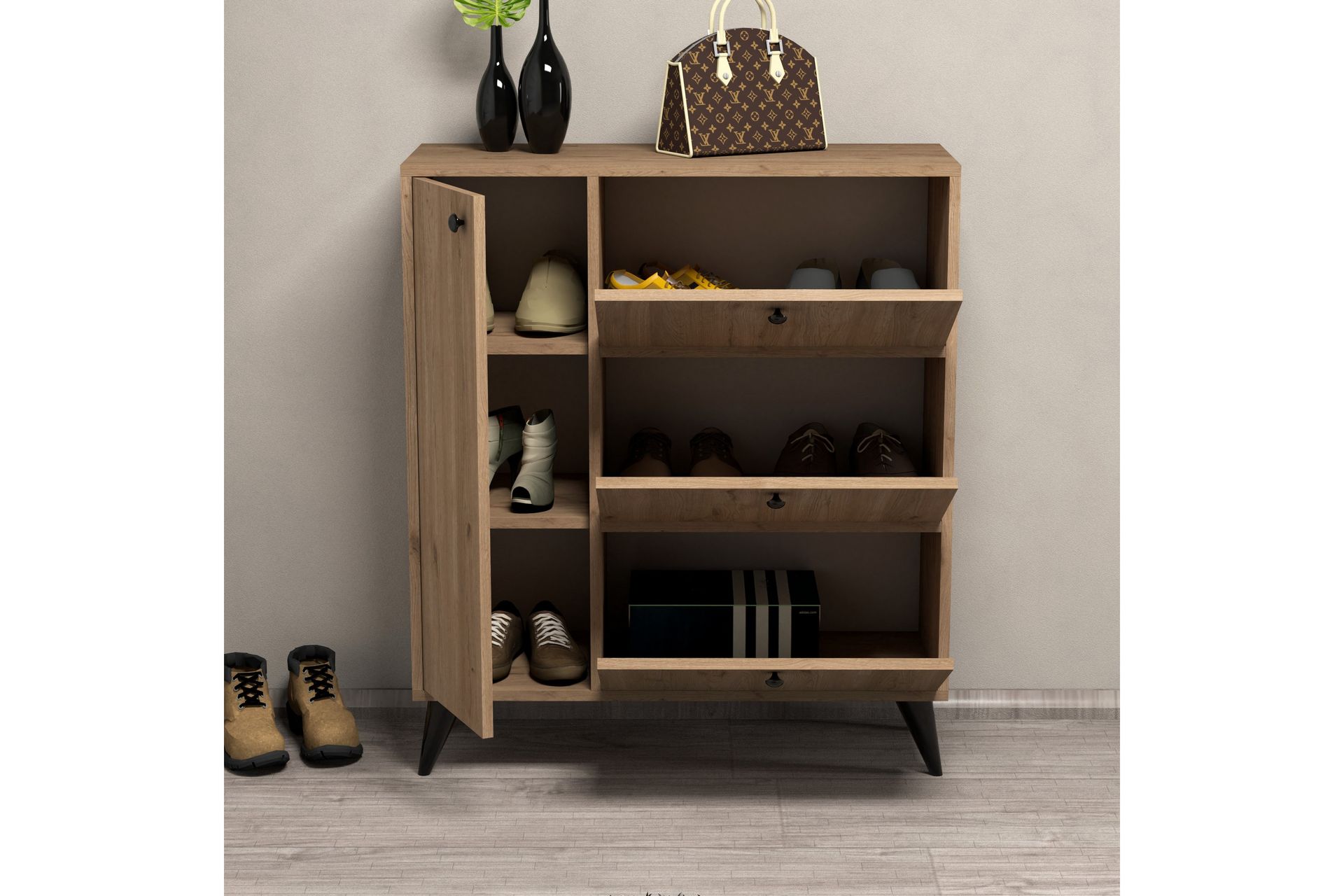 Conin Skoskap 35x90 cm - Natur - Oppbevaring - Skooppbevaring - Skoskap