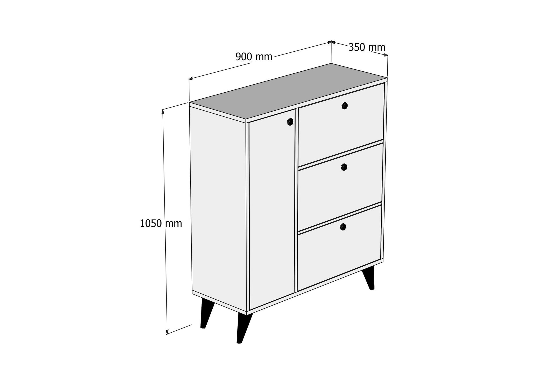 Conin Skoskap 35x90 cm - Natur - Oppbevaring - Skooppbevaring - Skoskap