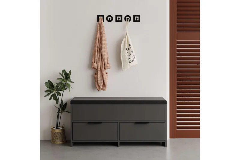 Cove Skoskap 106 cm - Antrasitt - Oppbevaring - Skooppbevaring