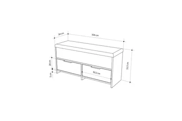 Cove Skoskap 106 cm - Brun - Oppbevaring - Skooppbevaring