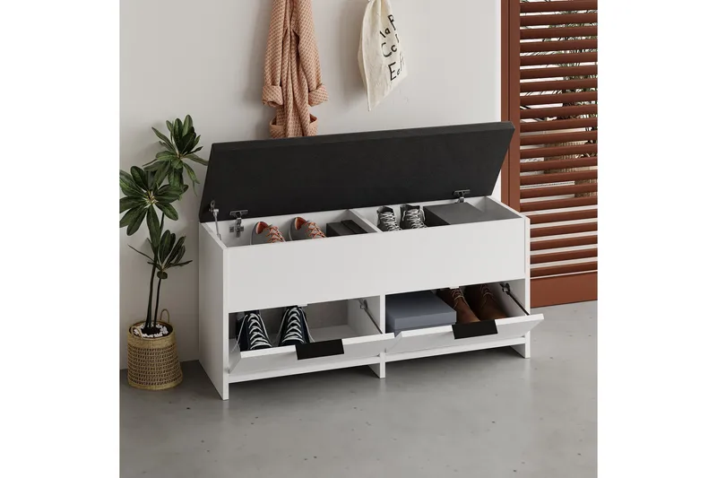 Cove Skoskap 106 cm - Hvit - Oppbevaring - Skooppbevaring - Skoskap