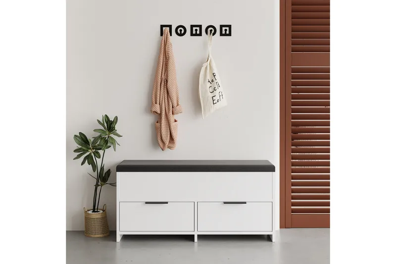 Cove Skoskap 106 cm - Hvit - Oppbevaring - Skooppbevaring - Skoskap