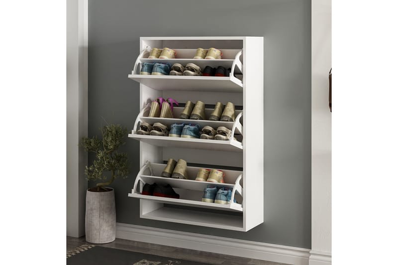 Dasina Skoskap 70 cm - Hvit - Oppbevaring - Skooppbevaring - Skoskap