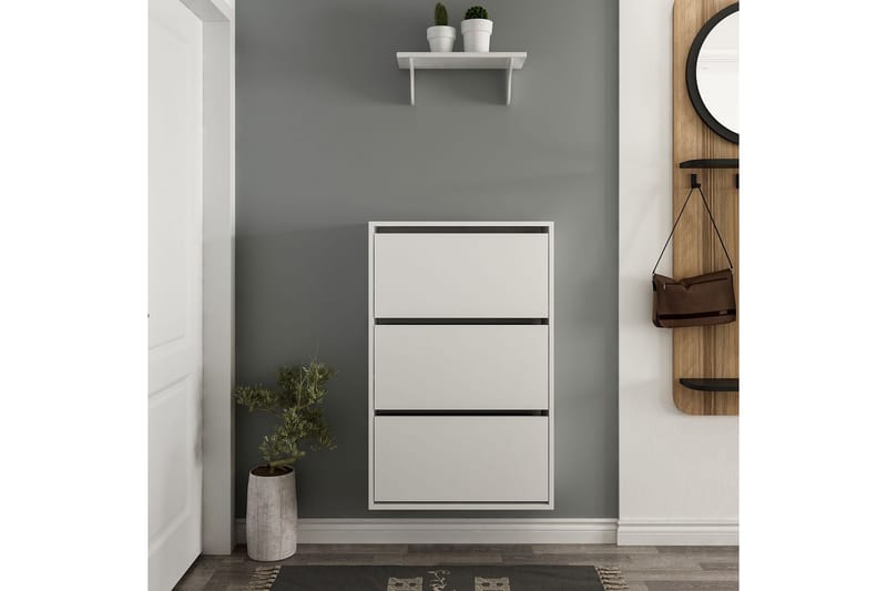 Dasina Skoskap 70 cm - Hvit - Oppbevaring - Skooppbevaring - Skoskap