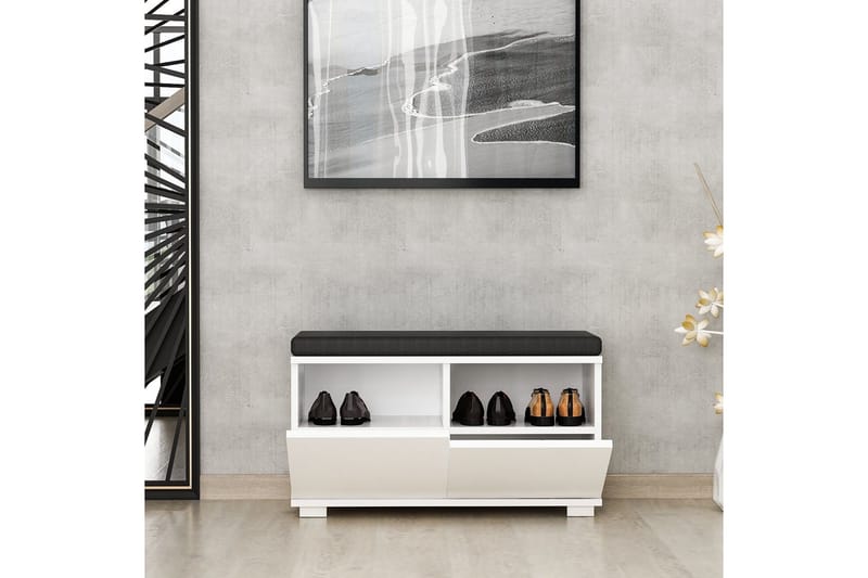 Drago Skoskap 80 cm - Hvit - Oppbevaring - Skooppbevaring - Skoskap